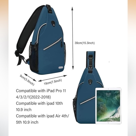 MOSISO Sling Backpack, Multipurpose Crossbody Shoulder Bag Travel Hiking Daypack - Picture 5 of 12